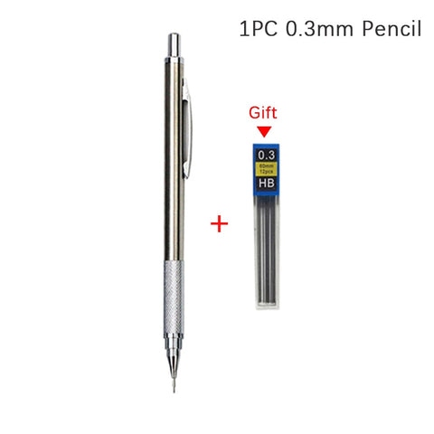 0.3 0.5 0.7 0.9 1.3 2.0mm Mechanical Pencil Set Full Metal Art Drawing Painting Automatic Pencil with Leads Office School Supply